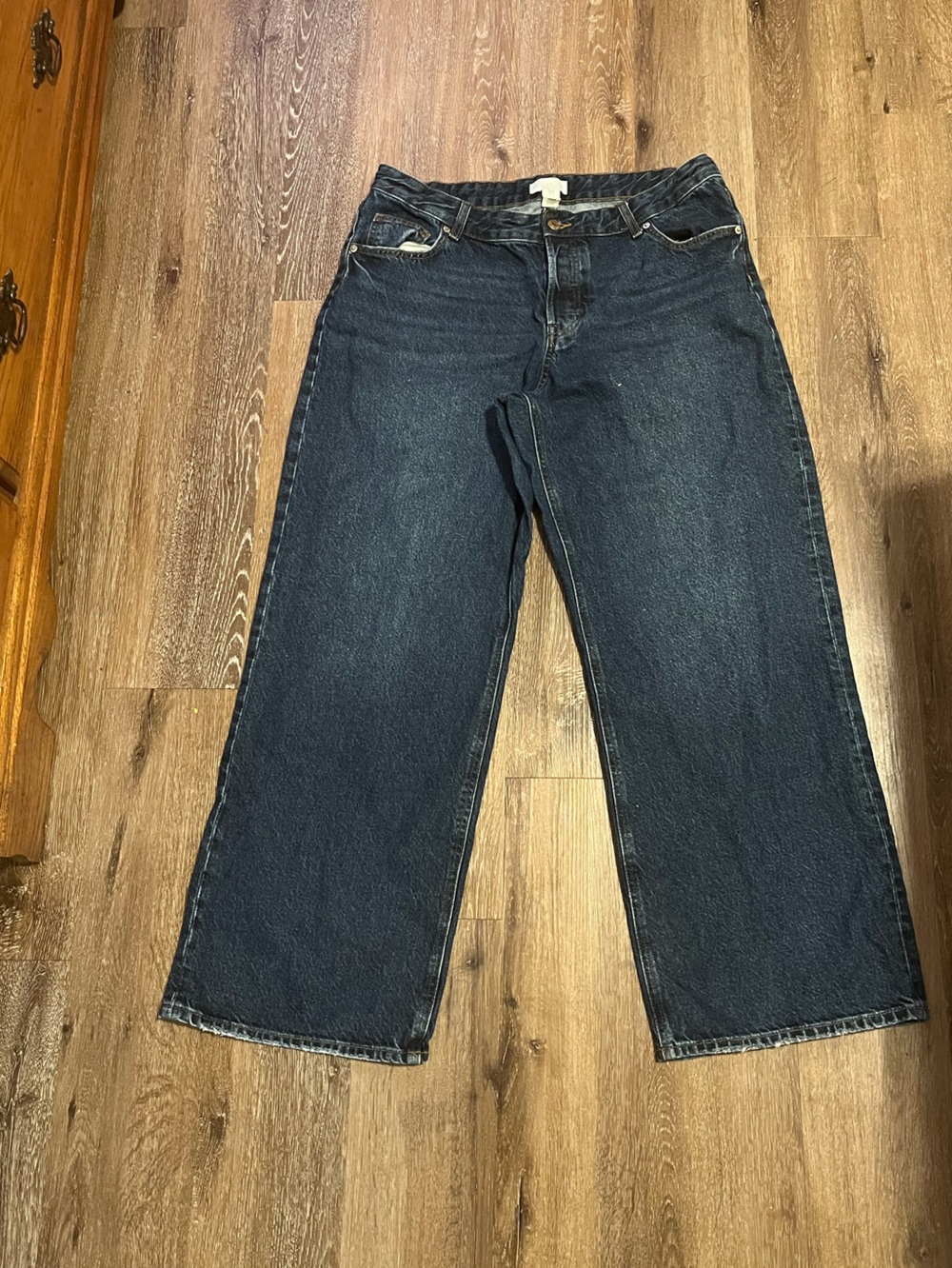 H&M Indigo Wide-Leg Jeans